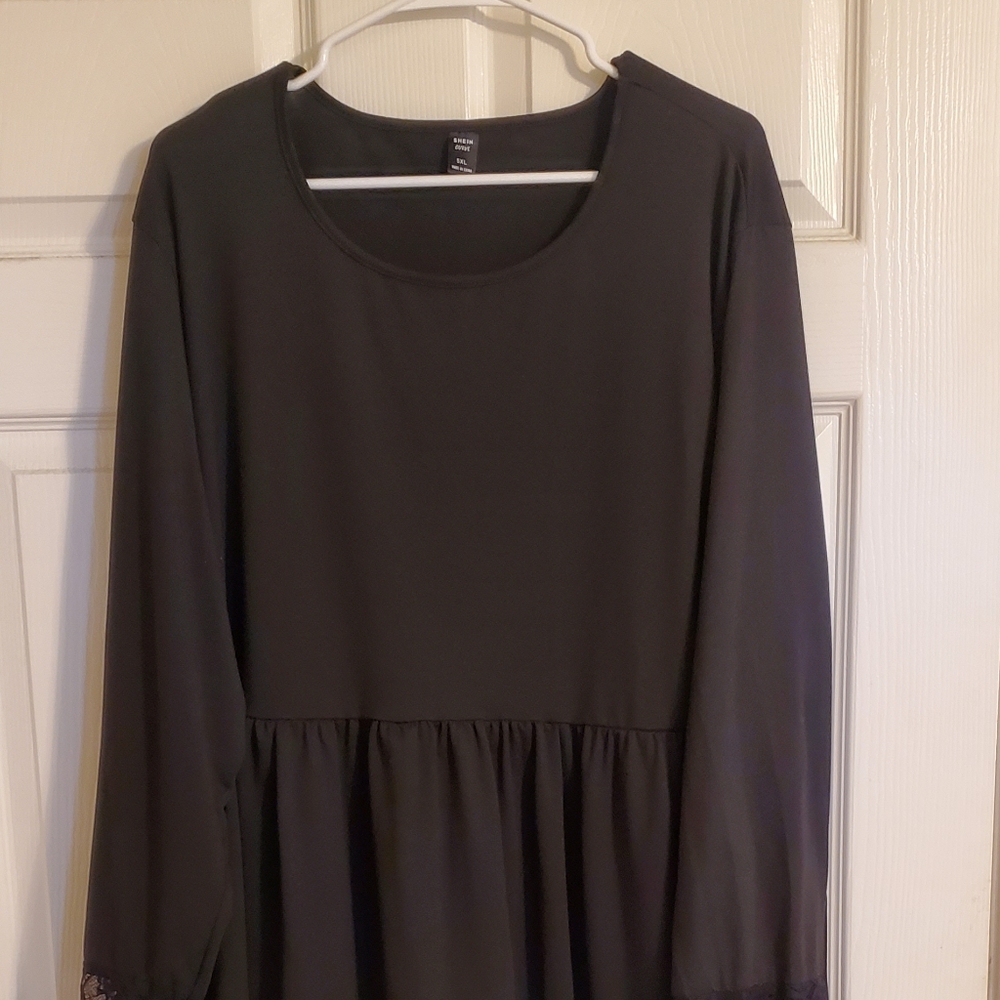Shein Black Lace Baby Doll Top